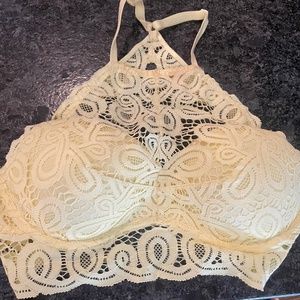 Yellow lace front Bra